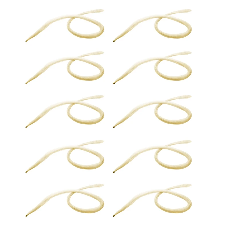 

10 Pcs 75Cm Violin Bow Violin Natural Hair Horsehair White