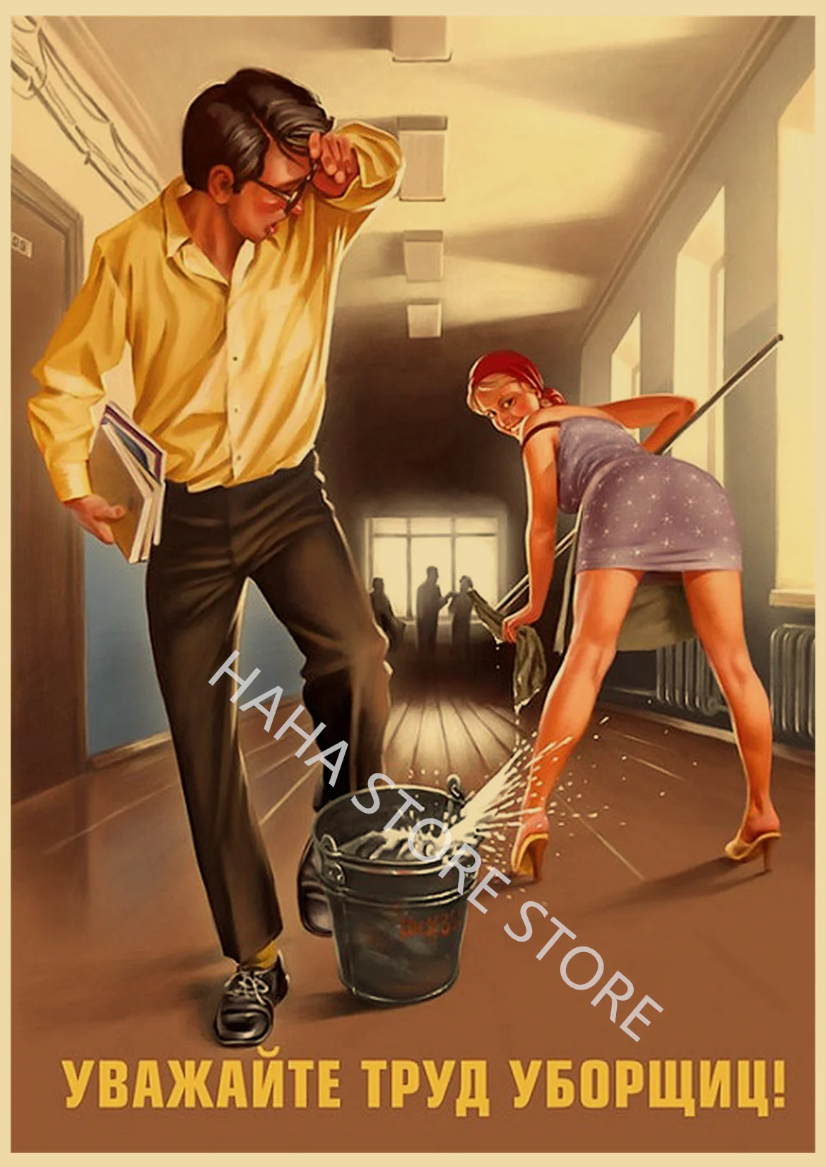 

Советские постеры ZOUMAN Сталин ретро стиль крафт бумага