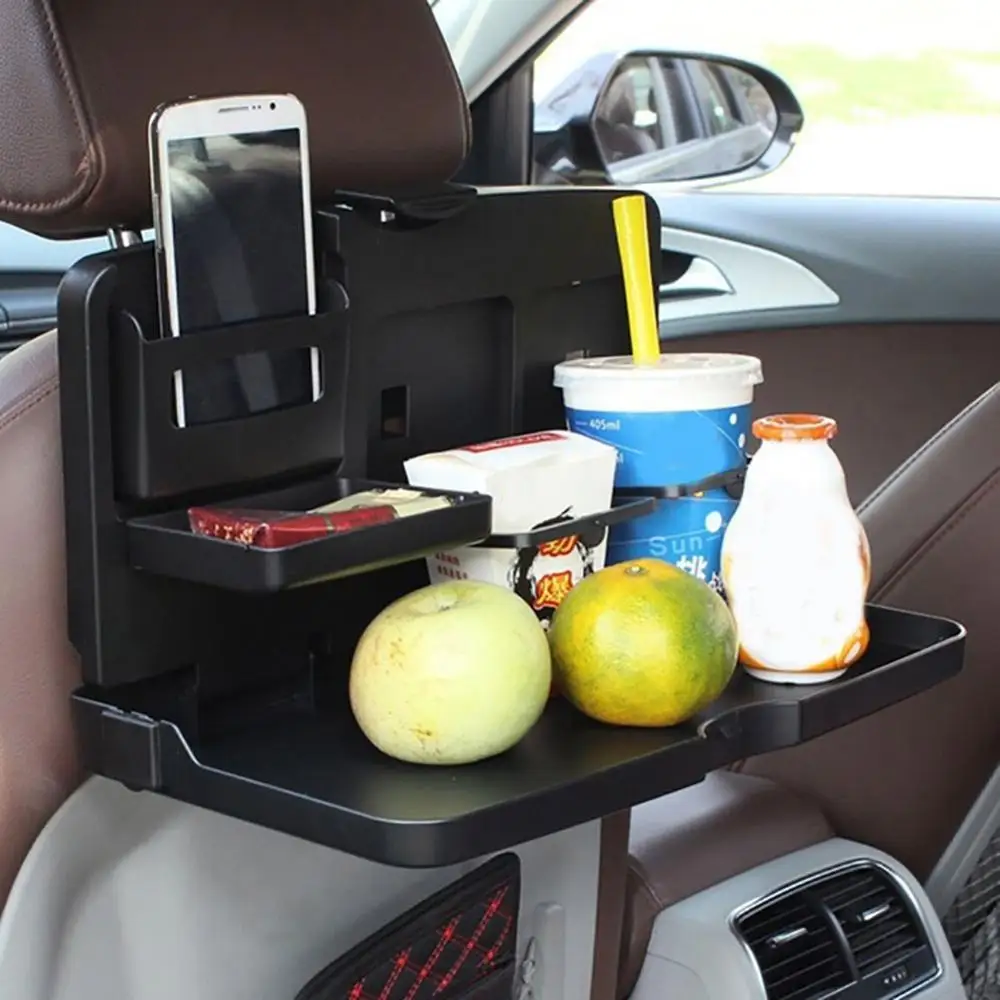 

Universal Car Seat Back Drink Cup Holder Foldable Plastic Snack Food Table Tray