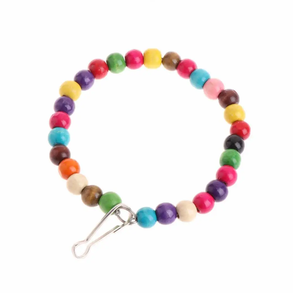 

Hanging Toy Beads Colorful Cage Decor Circle Parrot Climbing Swing Ring Bird Pet Cage Decor