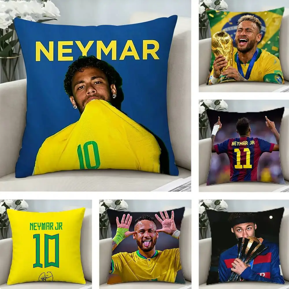 Фото Наволочка с принтом F-Footballer N-neymar J-jr для дивана в гостиной, чехол для подушки №1