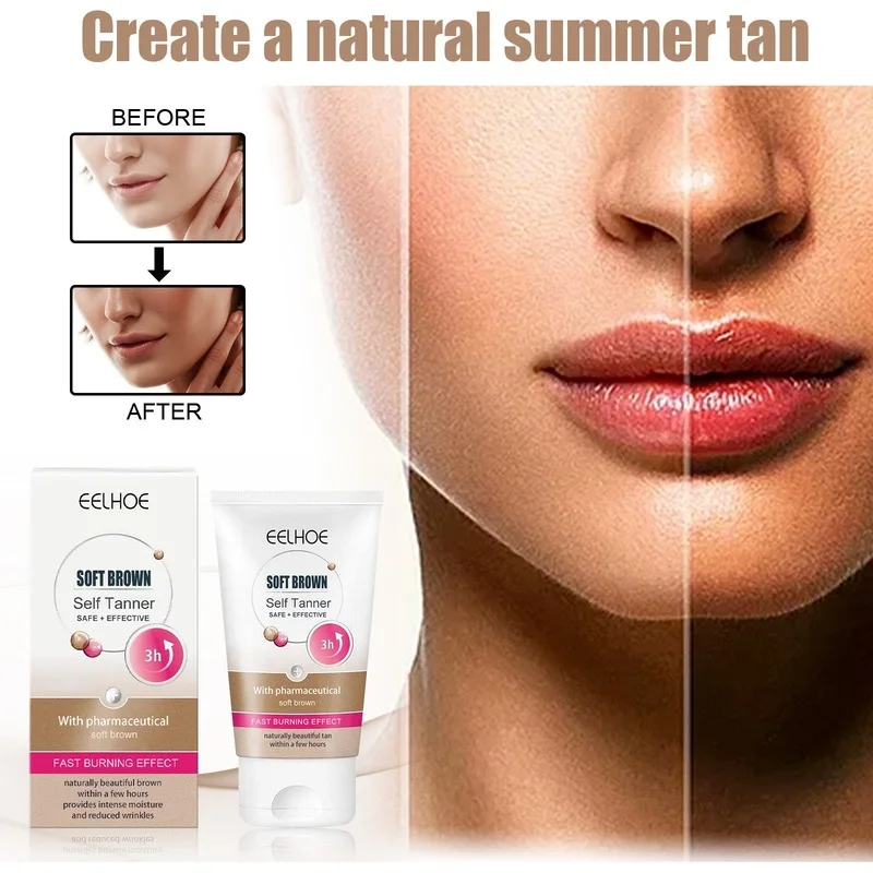 

Self-Tanning Body Tanning Lotion Skin Care Tanning Cream Tanner for Daily Skin Care Quickly Coloring Face Body Natural Tan Cream