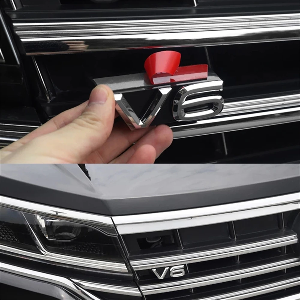 Автомобильные товары эмблема V6 наклейка на гриль для TERAMONT PHIDEON ARTEON MAGOTAN PASSAT TOUAREG