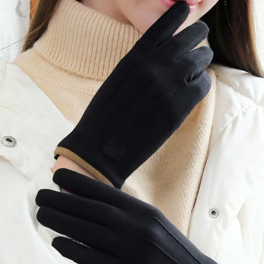 

Перчатки женские для вождения, мягкие теплые митенки с защитой от холода, для работы с сенсорным экраном