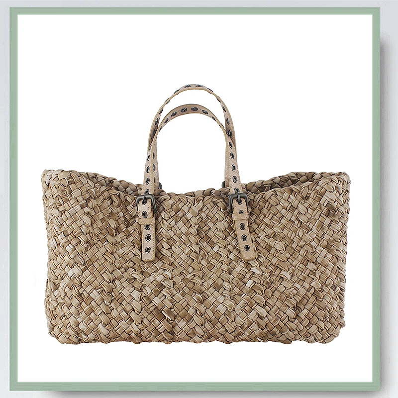 

Bag Women High-end Composite Bags 100% Sheepskin Weave Snakeskin Shoulder Strap Luxury Design 2 Colors Fashion Ladies Handbags