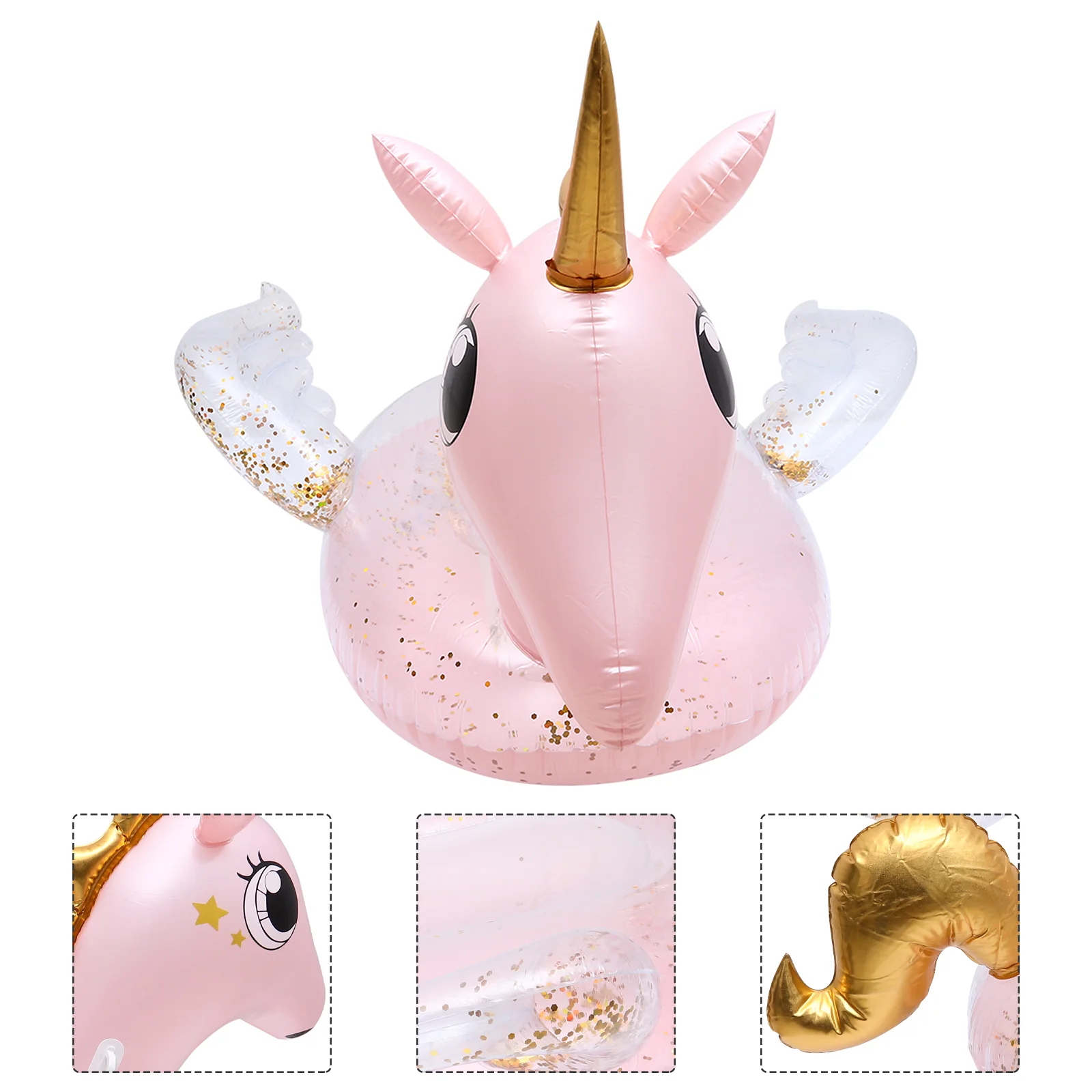 

Inflatable Floating Bed Shape Floating Pad Portable Swimming Mat