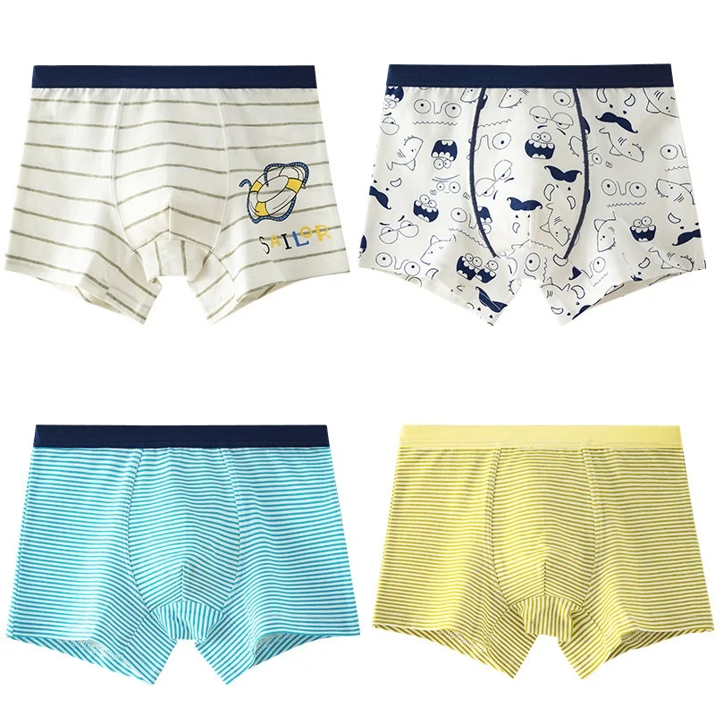

New arrived boys Underwear Free Shipping Fashion Kids cotton character children short boxer panties 4pcs/lot 3-12year 110-170