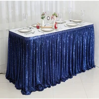 silver gold pink sequin table skirt round square table cover birthday party wedding banquet christmas decor tablecloth 70x183cm