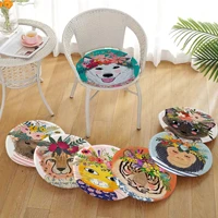 colorful flower pets decorative stool pad patio home kitchen office chair seat cushion pads sofa seat 40x40cm stool seat mat