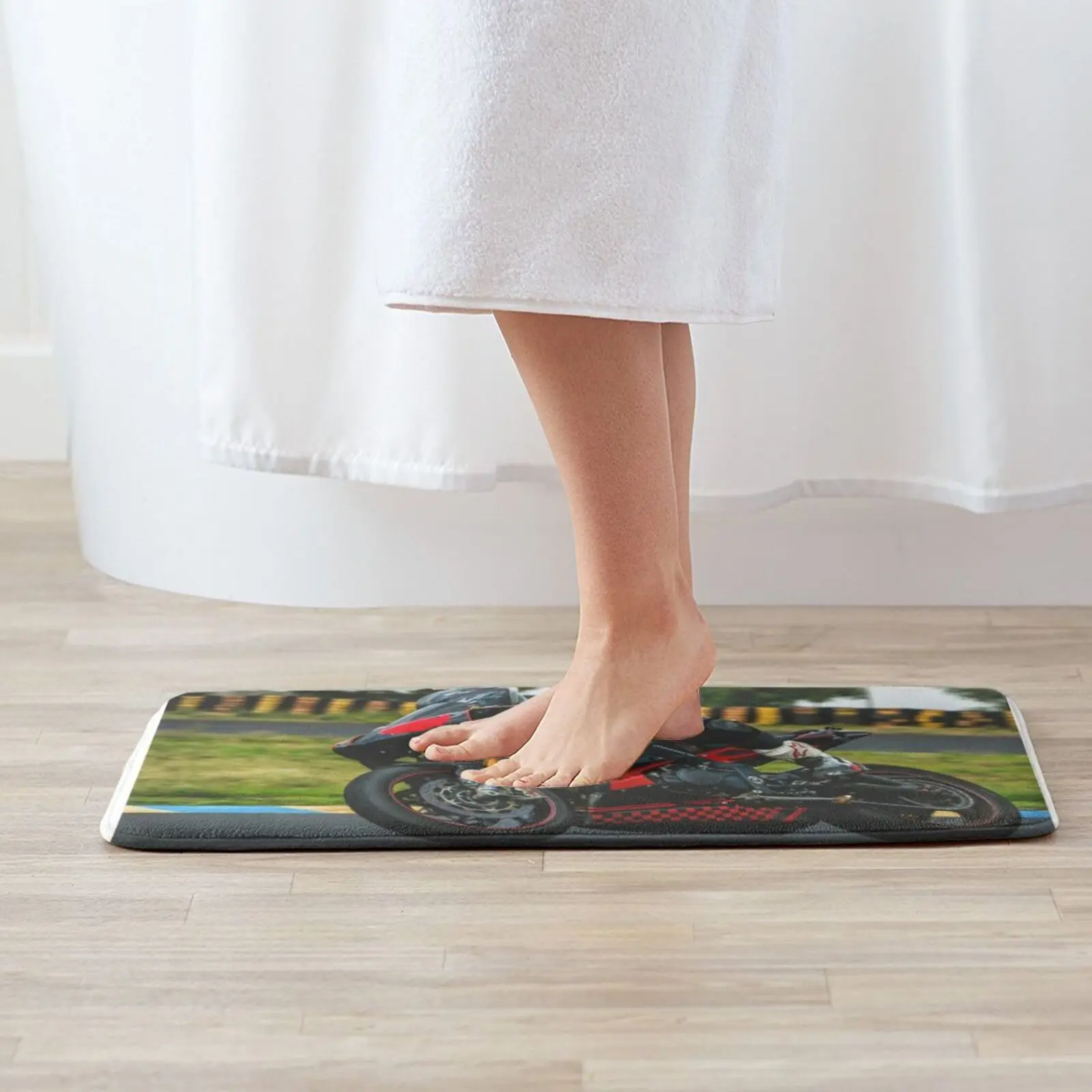 Black Grand Prix Motorcycle Mat Rug Non-Slip Water Absorb Door Carpet Sport Motorbike Racing Tall Price Helmet Biker Wheel |