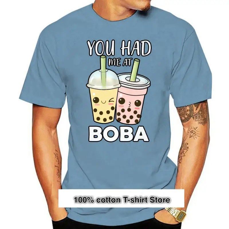 

Camiseta para hombre y mujer, camisa con estampado de "You have Me At Boba Bubble Tea", 2