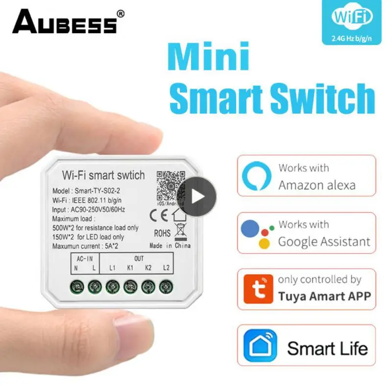 

Smart Light Switch Smart Home Remote Control Wireless Breaker Tuya Sanrt Wifi Mini Switch Module Smart Life