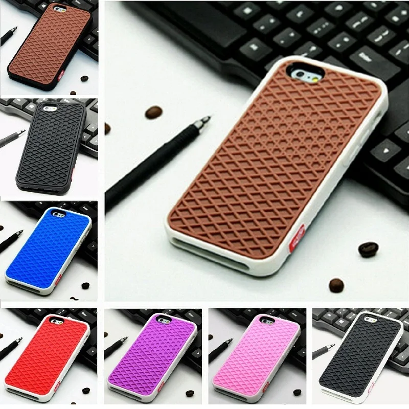 

Waffle Sport Shoe Sole Texture Silicone Case for IPhone 12 13 Pro Max XS XR X 8 7 Plus SE 2020 IPone Mini Back-Vans-case Cover