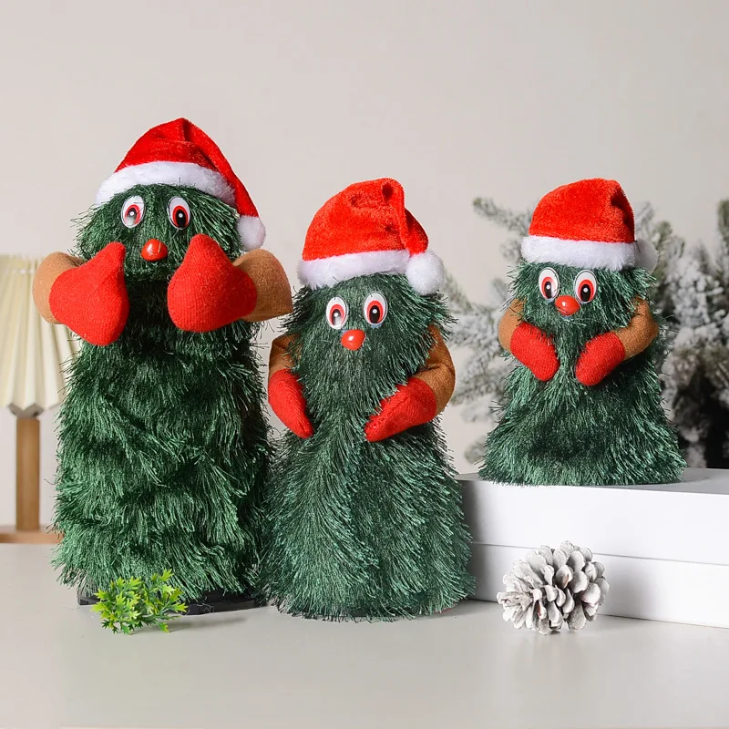 

Rotating Christmas Tree 360-Degree Music Dancing Singing Christmas Tree Dolls Santa Claus Toys For Home Decor Kids Xmas Gift