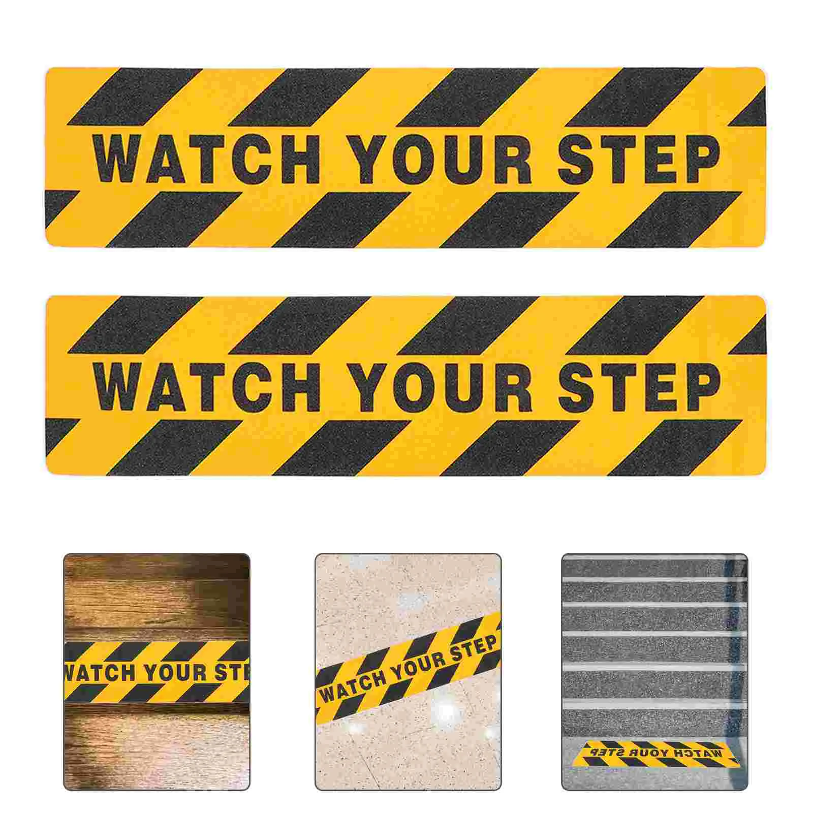 

2 Pcs Warning Anti-slip Stickers Outdoor Signs Tapes Floor Seat Belt The Pet Child