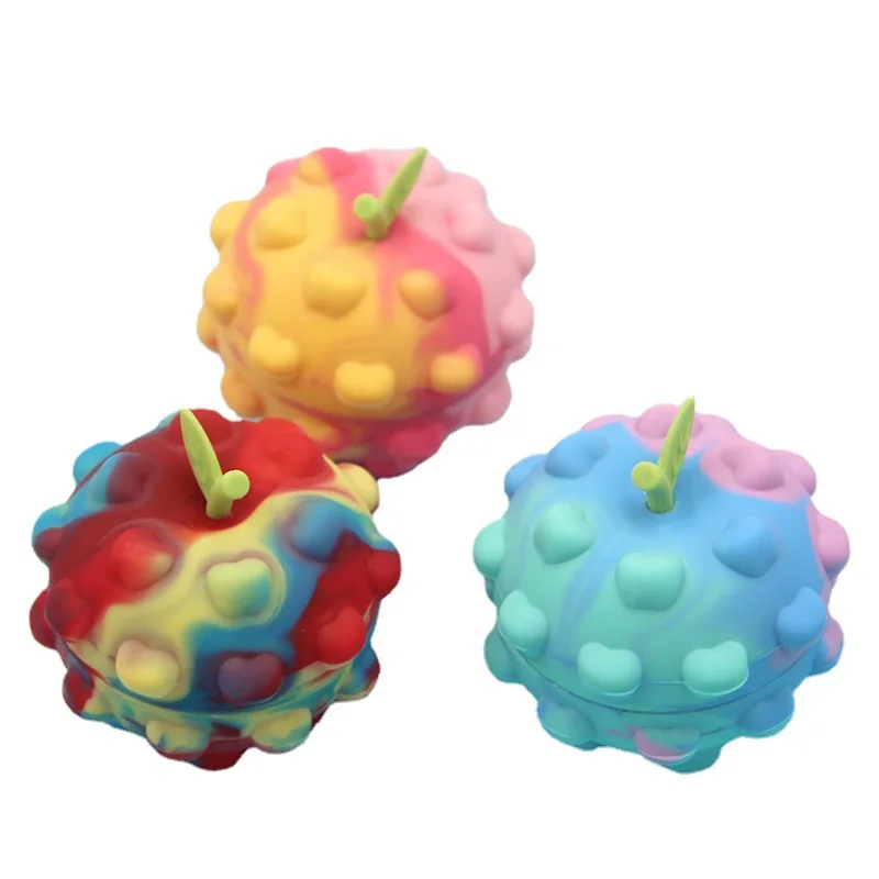 

3D Pop Fidget Sensory Pinch Ball Silicone Push It Bubble Round Squeeze Balls Anti-stress Vent Stress Relief Toys for Kids Adult