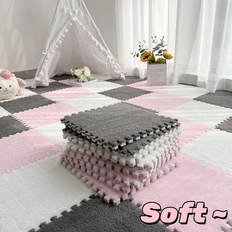 

Детский мягкий плюшевый коврик-пазл 16 шт.