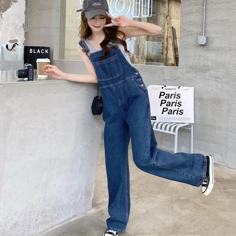 

데님멜빵버클 팬츠