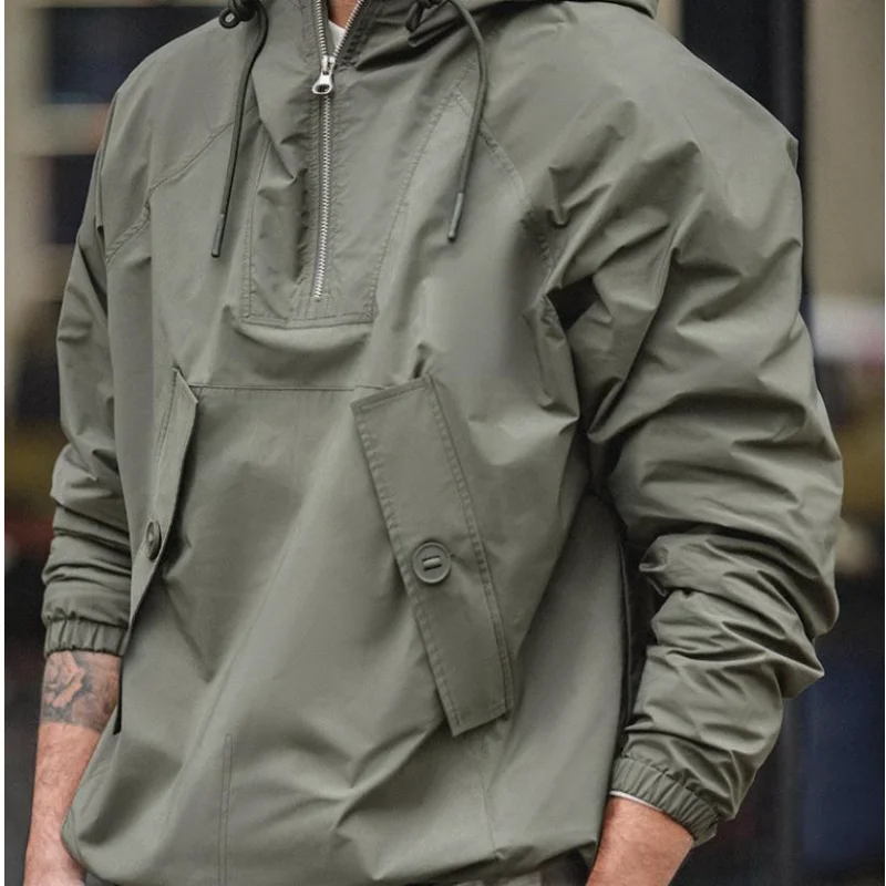 

Демисезонная Тактическая Военная армейская ветровка в Корейском стиле, модные рабочие пуловеры, толстовка на молнии, роскошная одежда, пул...