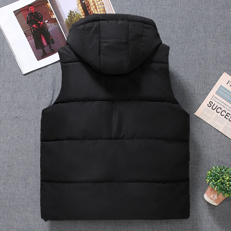 Осенне-зимняя женская шапка съемные куртки без рукавов плотный теплый