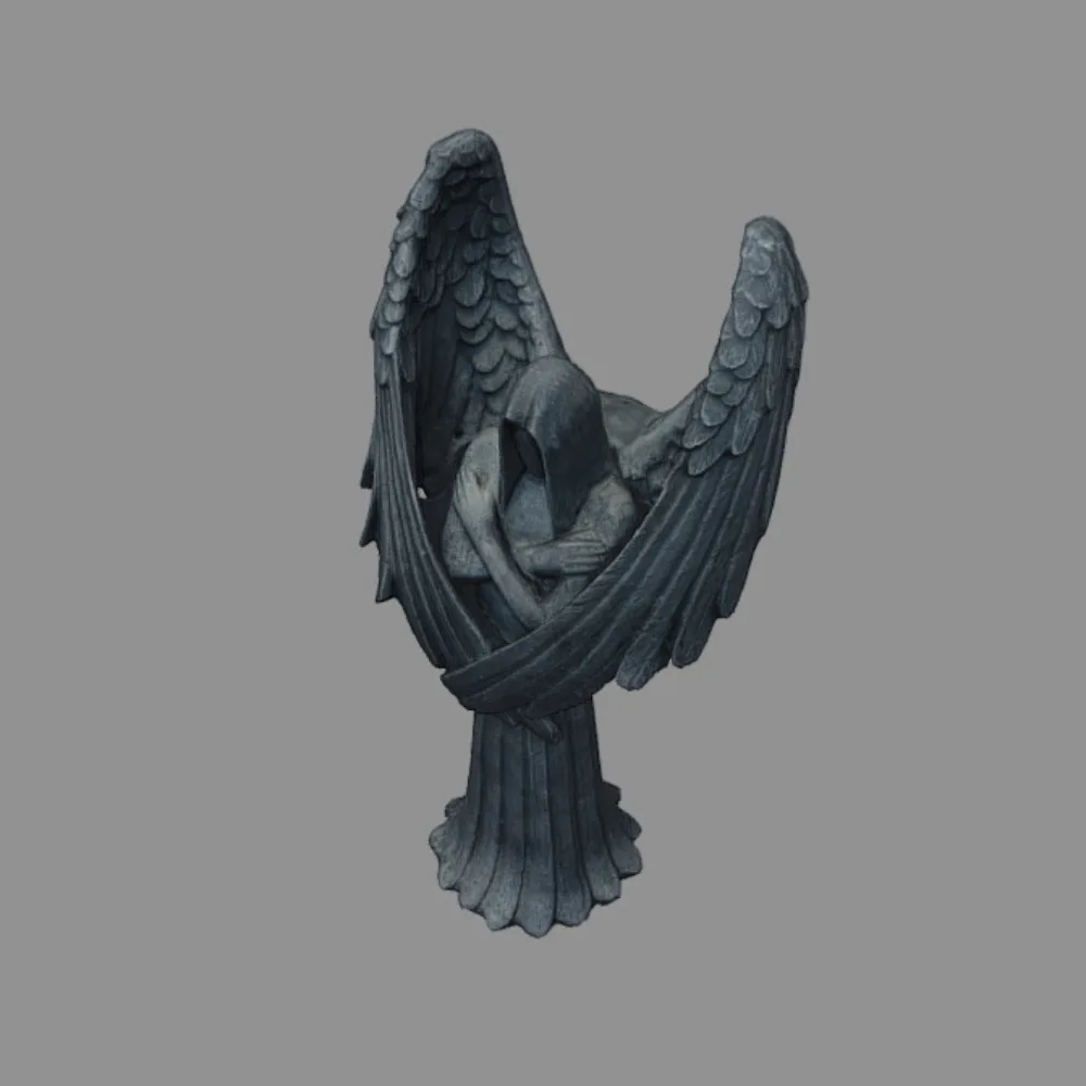 

Resin Dark Angel Sculpture Exquisitely Carved High Quality Halloween Sculpture Versatile Decor Easy to Clean and Maintain