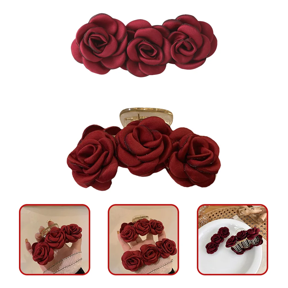 

Hair Jaw Claw Clips Floral Barrettes Bun Grips Flower Clamp Clasp Updo Clamps Hairpins Holder Barrette Catch Metal Octopus