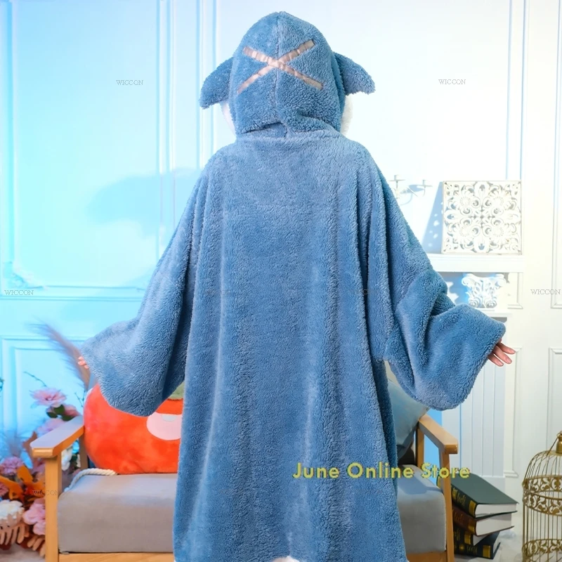 Gawr Gura ночная рубашка для косплея длинная двуспальная пижама с капюшоном халат
