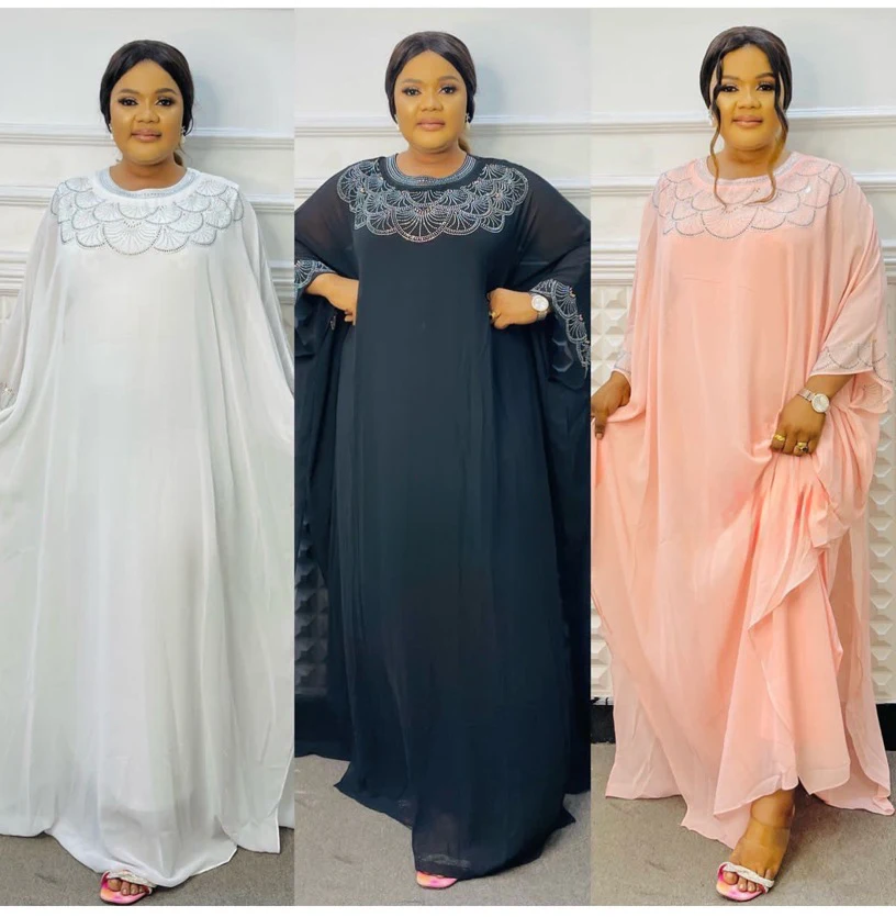 

ICCLEK African Wedding Dresses For Women 2023 Plus Size Nigerian Dress Abaya Muslim Dubai Long Dresses Plus Size Elegant Dress