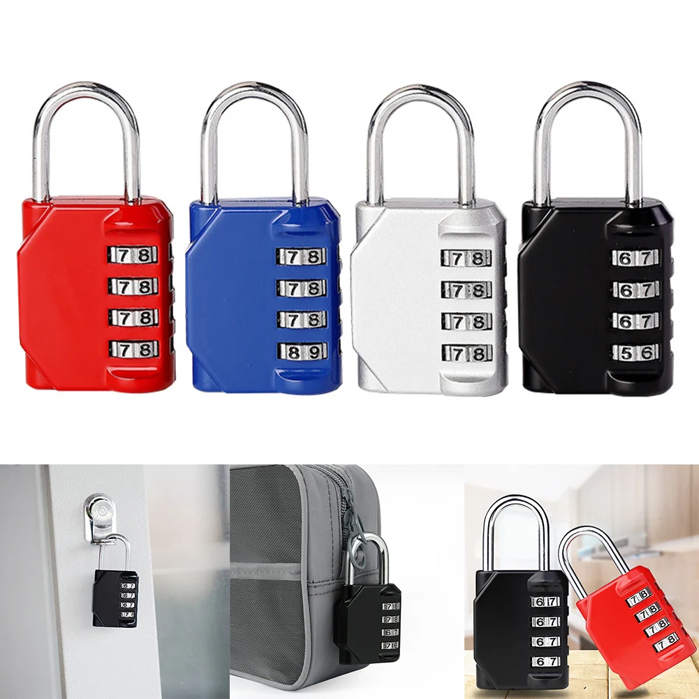 

4 Mini Dial Digits Code Number Password Combination Padlock Safety Travel Security Lock For Luggage Lock Padlock Metal Code Lock