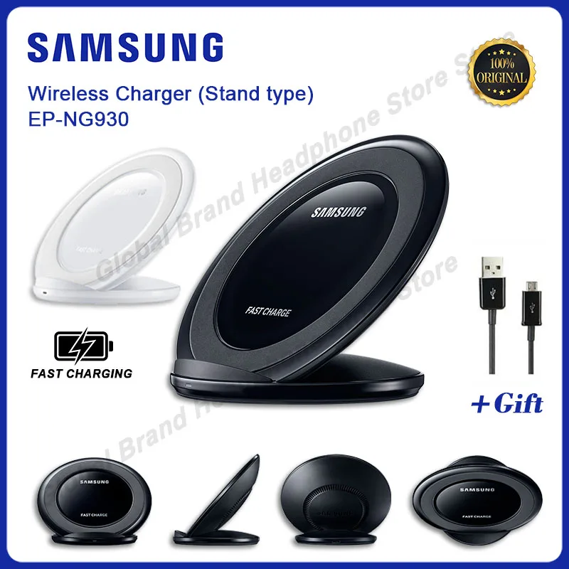 100% Original Samsung Fast Charging Qi Wireless Charger EP-NG930 For Samsung Galaxy S10 S9 S8 Plus S7 Edge Note10 + / iPhone