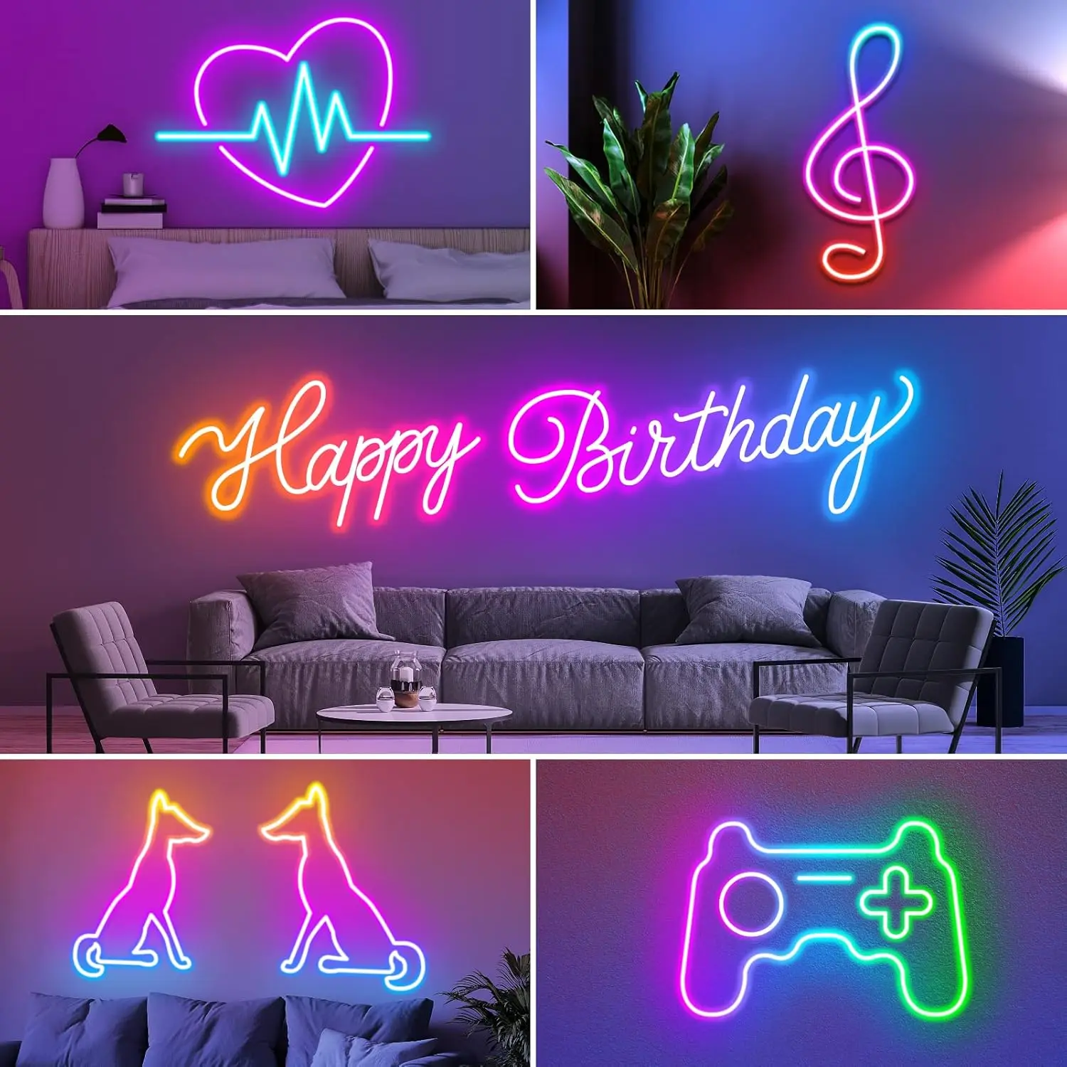Светодиодная RGB-лента Bluetooth Neon 1-10м, DC5V, USB, IP65, водонепроницаемая, гибкая, с управлением через приложениепульт, синхронизация с музыкой, для домашнего декора (art.: 3920da096ddbc) - 3920da096ddbc