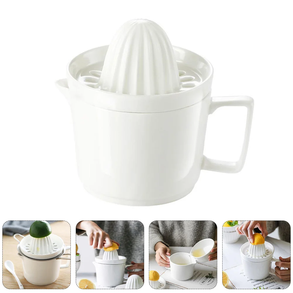 

1pc Ceramic Fruit Juicer Cup Household Multi-purpose Manual Juicer Squeezer