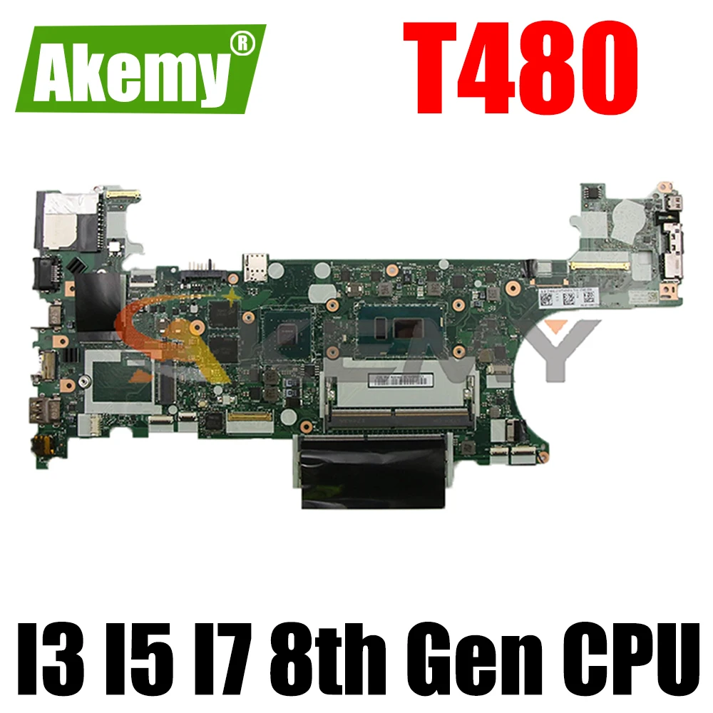 

Материнская плата для ноутбука LENOVO Thinkpad T480, материнская плата ET480 NM-B501, материнская плата с процессором Core I3 I5 I7 8-го поколения, 4 Гб ОЗУ