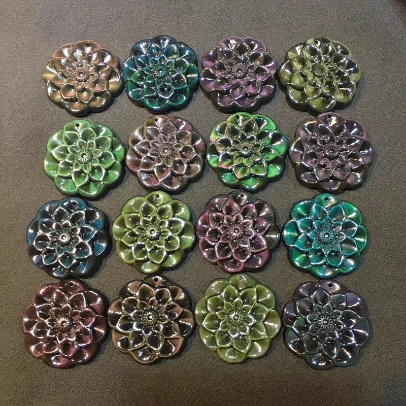 Натуральный цвет обсидиан ручная резная Роза нефритовая подвеска модные