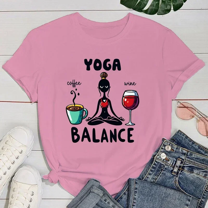 Женская футболка с коротким рукавом и круглым вырезом принтом