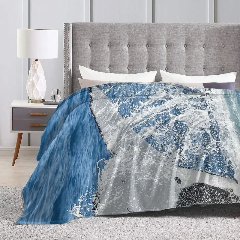 Одеяло с рисунком Кита и хвоста мягкое теплое Фланелевое покрывало распылителем