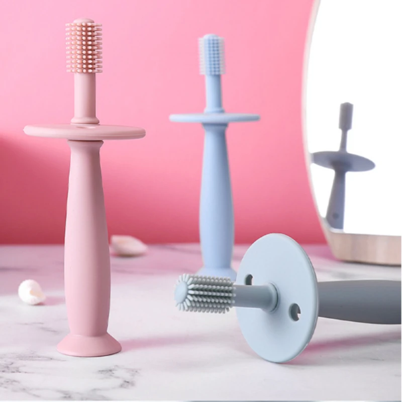 

Детская Мягкая силиконовая детская зубная щетка для ухода за полостью рта детская зубная щетка предметы для младенцев