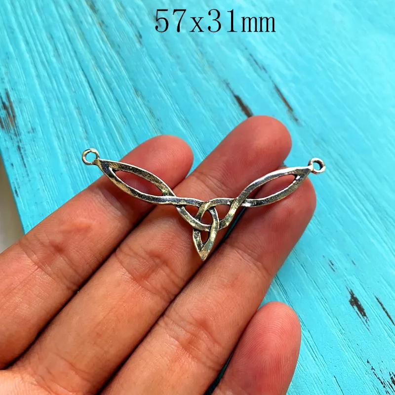 Подвеска женская с крестом-узелком 4 шт. 57x31 мм |