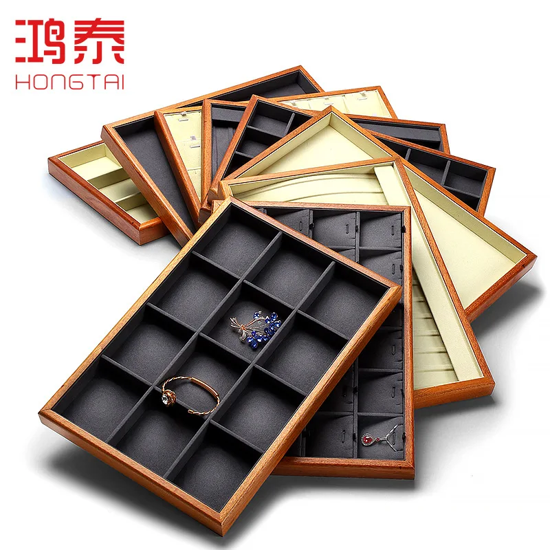 

Solid wood large jewelry Plate Ring Necklace Earring Pendant Display Rack jewelry storage display props
