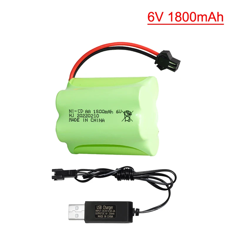 (SM Plug) Ni-CD 6 в 1800 мАч аккумулятор для дистанционного управления игрушечные