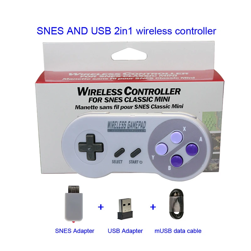 

ZOMTOP Wireless Gamepad USB Game Controller Joypad Joystick SNES 2.4G for Windows PC MAC Raspberry Pi RetroPie