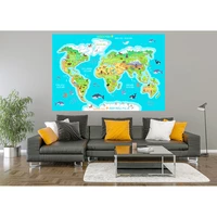 photography backdrops props physical map of the world vintage wall poster home school decoration baby background dt 15