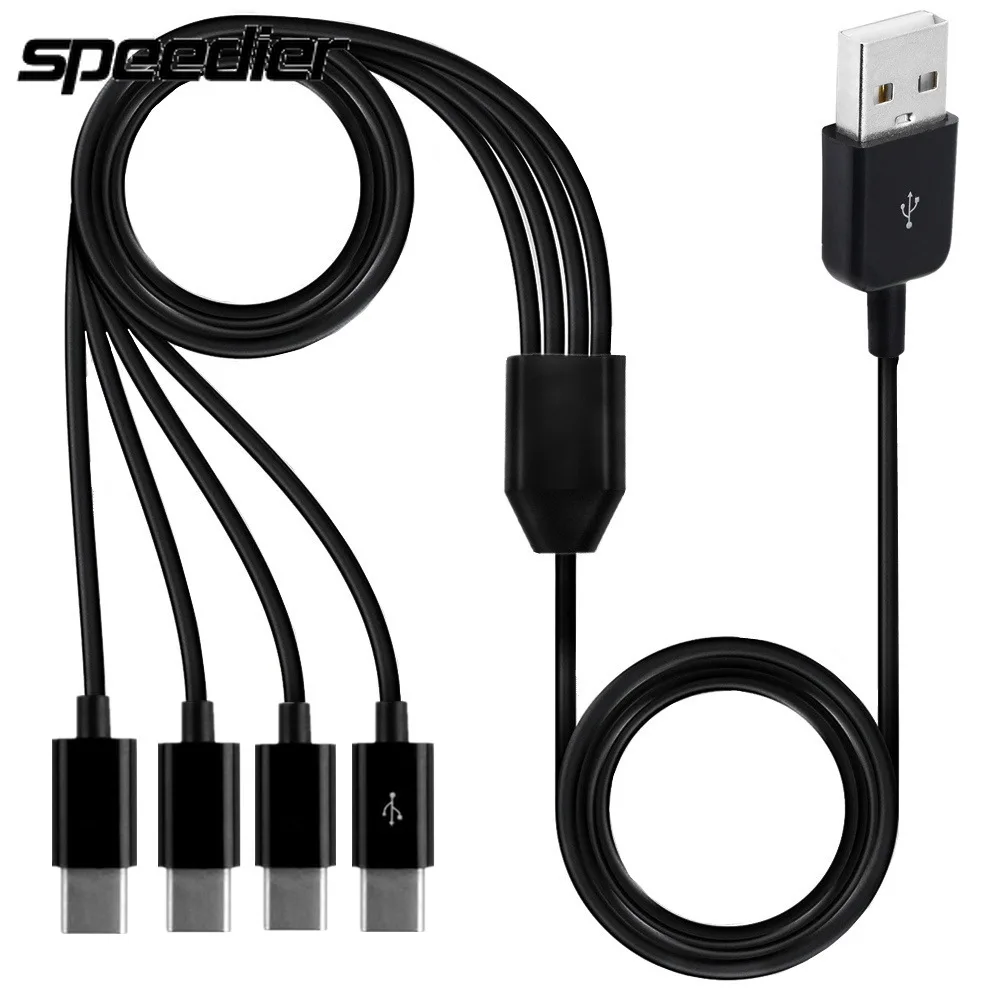 USB 2.0 Type A Male к 2/3/4 Type-c сплиттер папа-папа Y кабель адаптера для синхронизации данных и зарядки 0,3 м 1 м 1,5 м