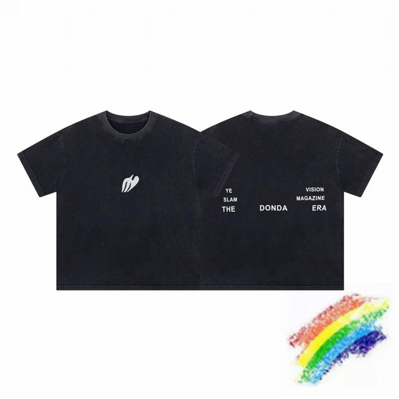 Светоотражающая футболка Kanye Donda Doves вокруг музыкального фестиваля мужская и
