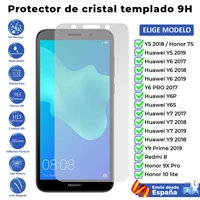 screen protector for huawei y5 y6 y6s y6p y7 y9 2017 2018 2019 prime pro honor 7s tempered glass transparent movil