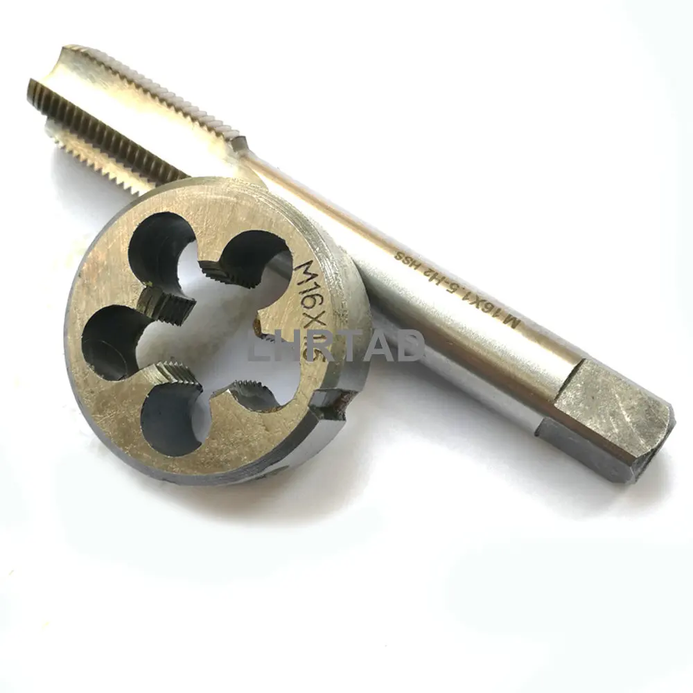 Метчик с левой резьбой M16X1 и набор штампов, метрические резьбовые метчики из быстрорежущей стали M16X1.25 с винтовой резьбой, круглые метчики с прямой канавкой M16X1.5 M16X2