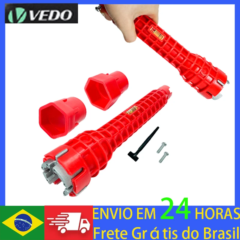

8 In 1 Sink Faucet Wrench Plumbing English Key Repair Tool For Wrench Toilet Bathroom Kitchen Plumbing Removal