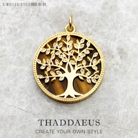 pendants elaborate golden tree spring jewelry 925 sterling silver accessories nature gift for women