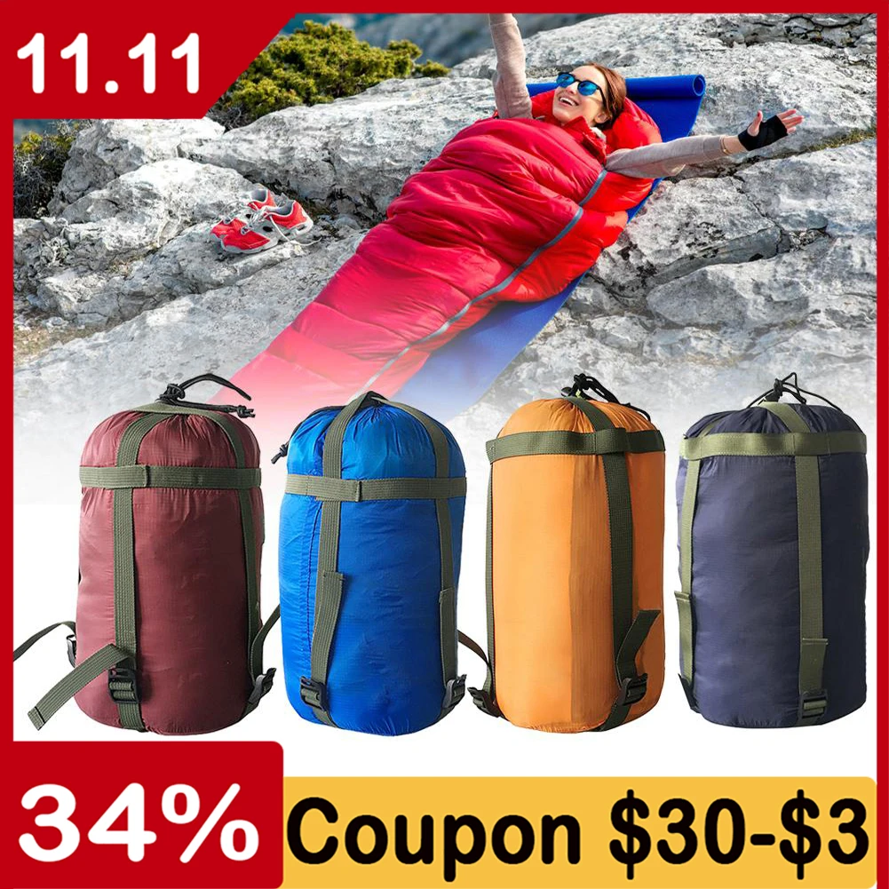 

Outdoor Camping Hiking Sleeping Bag Compression Packs Stuff Sack Portable Travel Leisure Hammock Fabric Receptacle Storage Bags