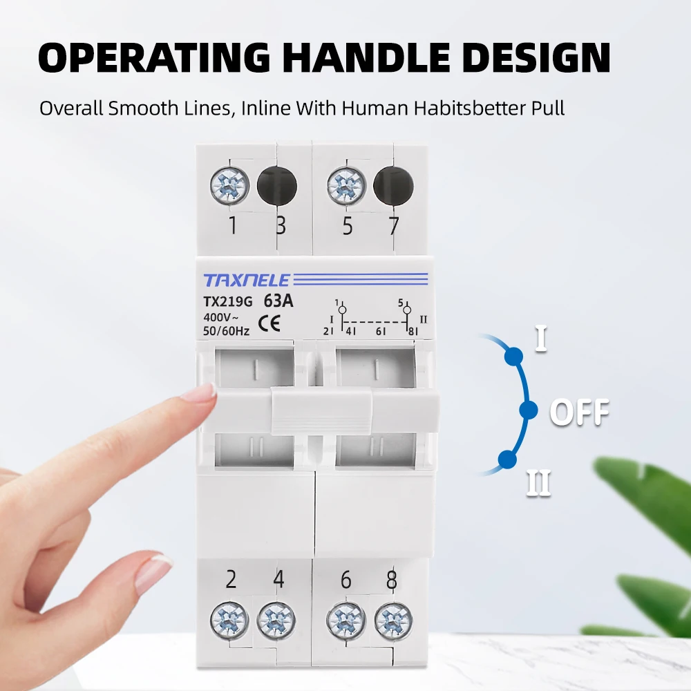 2P 40A 63a MTS Двойной источник питания ручной переключатель изоляции блокировки